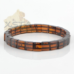 Cherry amber bracelet cube beads